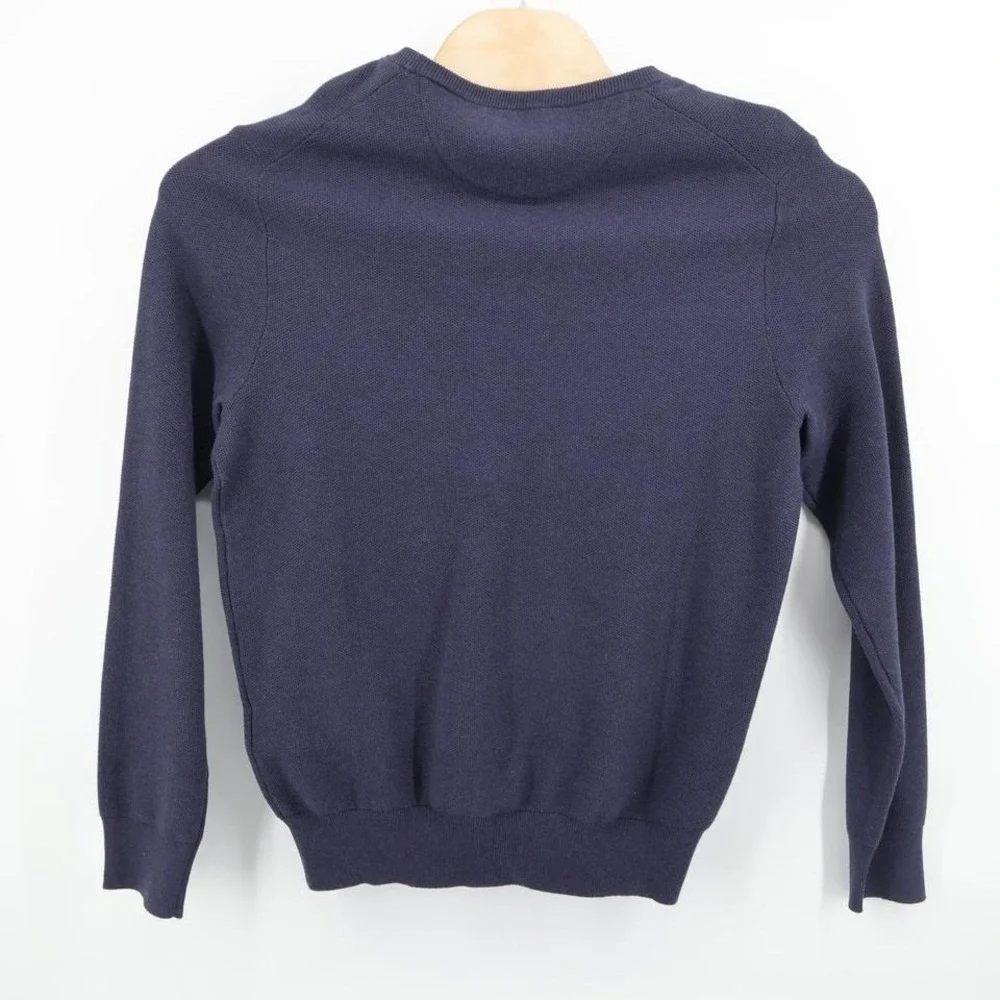 Polo Ralph Lauren Waffle Knit Sweater Navy‎ Blue Long Sleeve Men L